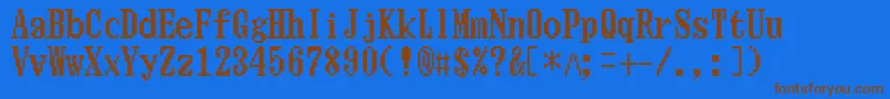 Ishmeria Font – Brown Fonts on Blue Background