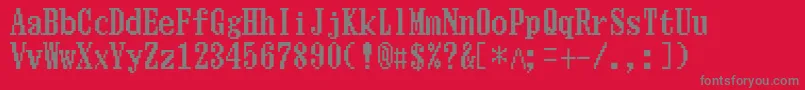 Ishmeria Font – Gray Fonts on Red Background