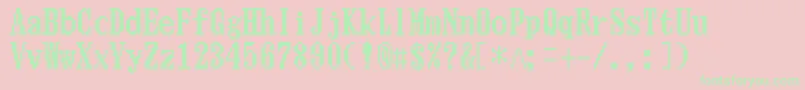 Ishmeria Font – Green Fonts on Pink Background