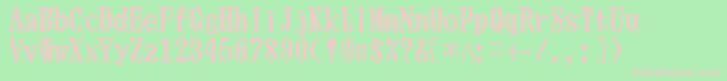 Ishmeria Font – Pink Fonts on Green Background