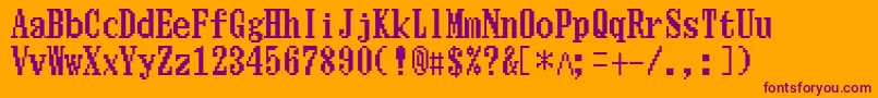 Ishmeria Font – Purple Fonts on Orange Background