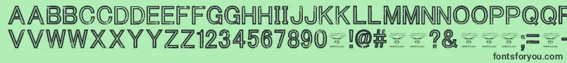 ThacoolkidzRegular Font – Black Fonts on Green Background