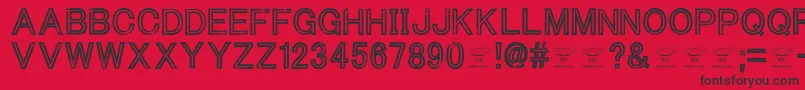 ThacoolkidzRegular Font – Black Fonts on Red Background