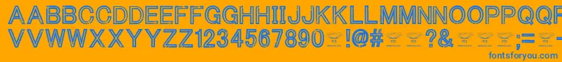 ThacoolkidzRegular Font – Blue Fonts on Orange Background