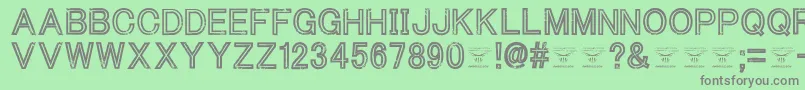 ThacoolkidzRegular Font – Gray Fonts on Green Background