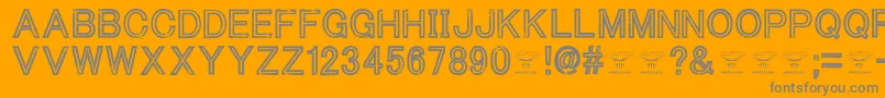 ThacoolkidzRegular Font – Gray Fonts on Orange Background