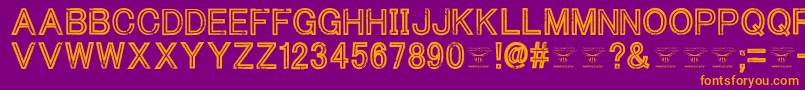 ThacoolkidzRegular Font – Orange Fonts on Purple Background