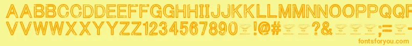 ThacoolkidzRegular Font – Orange Fonts on Yellow Background