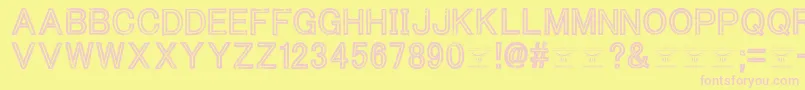 ThacoolkidzRegular Font – Pink Fonts on Yellow Background