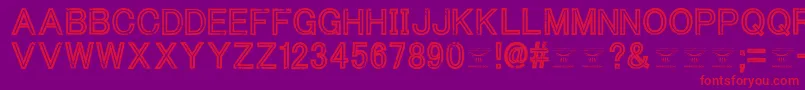 ThacoolkidzRegular Font – Red Fonts on Purple Background