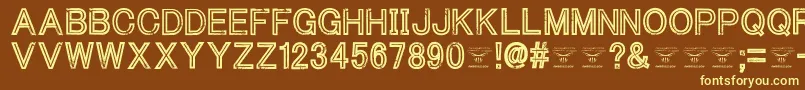 ThacoolkidzRegular Font – Yellow Fonts on Brown Background