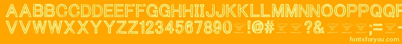ThacoolkidzRegular Font – Yellow Fonts on Orange Background