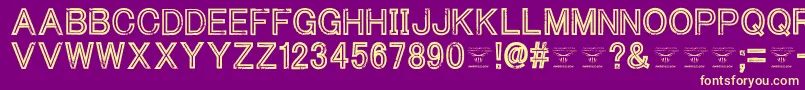 ThacoolkidzRegular Font – Yellow Fonts on Purple Background