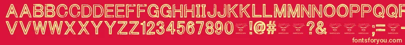 ThacoolkidzRegular Font – Yellow Fonts on Red Background