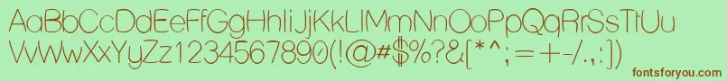 Lanehum Font – Brown Fonts on Green Background