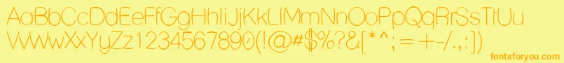 Lanehum Font – Orange Fonts on Yellow Background