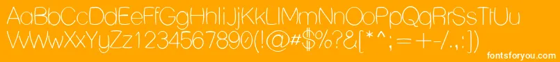 Lanehum Font – White Fonts on Orange Background