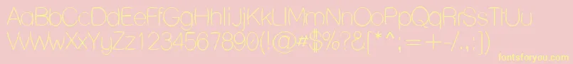 Lanehum Font – Yellow Fonts on Pink Background