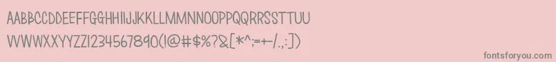 フォントLove Monster – ピンクの背景に灰色の文字