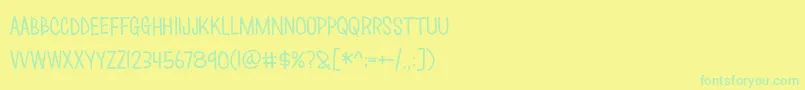 Шрифт Love Monster – зелёные шрифты на жёлтом фоне