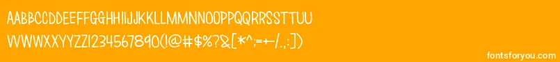 Love Monster Font – White Fonts on Orange Background