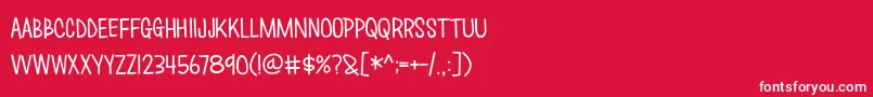 Love Monster Font – White Fonts on Red Background