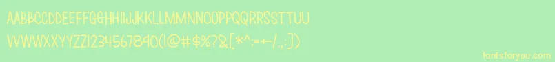 En savoir plus sur la police Love Monster Police Love Monster – polices jaunes sur fond vert
