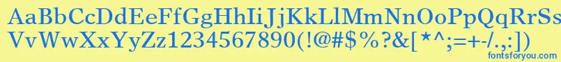 GrecoEuropaSsi Font – Blue Fonts on Yellow Background