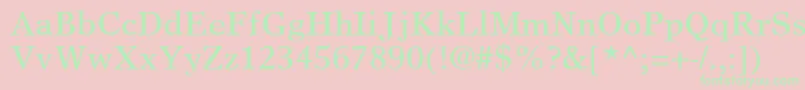 GrecoEuropaSsi Font – Green Fonts on Pink Background