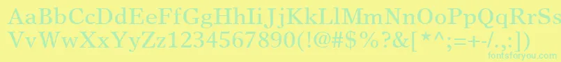 GrecoEuropaSsi Font – Green Fonts on Yellow Background