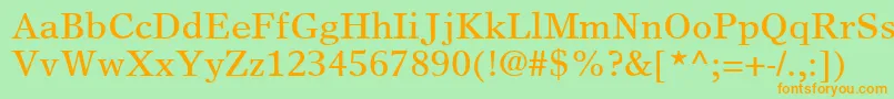 GrecoEuropaSsi Font – Orange Fonts on Green Background