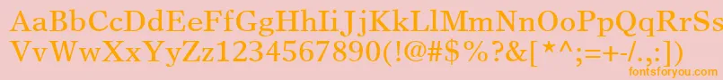 GrecoEuropaSsi Font – Orange Fonts on Pink Background