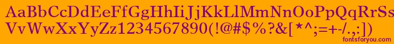 GrecoEuropaSsi Font – Purple Fonts on Orange Background