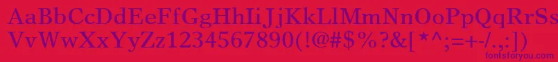 GrecoEuropaSsi Font – Purple Fonts on Red Background