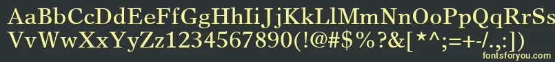 Czcionka GrecoEuropaSsi – żółte czcionki na czarnym tle