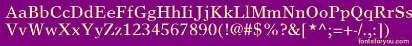 GrecoEuropaSsi Font – Yellow Fonts on Purple Background