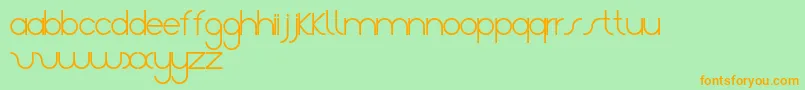 Aster Font – Orange Fonts on Green Background