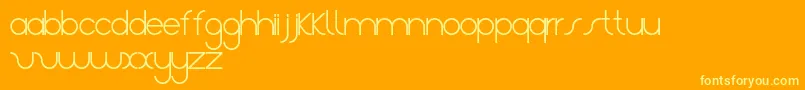 Czcionka Aster – żółte czcionki na pomarańczowym tle