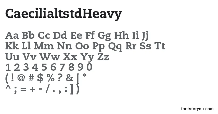 Шрифт CaecilialtstdHeavy – алфавит, цифры, специальные символы