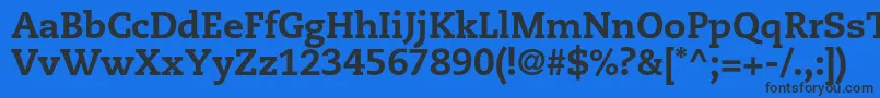 Шрифт CaecilialtstdHeavy – чёрные шрифты на синем фоне