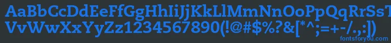 CaecilialtstdHeavy Font – Blue Fonts on Black Background