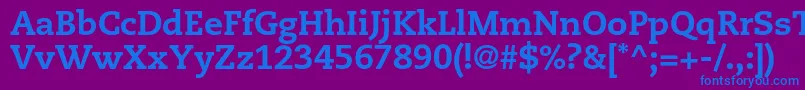 CaecilialtstdHeavy Font – Blue Fonts on Purple Background