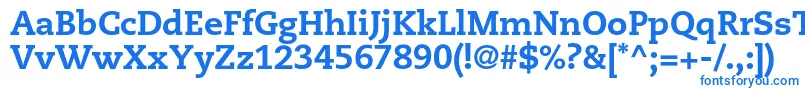 Шрифт CaecilialtstdHeavy – синие шрифты на белом фоне