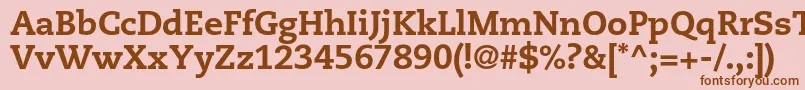 CaecilialtstdHeavy-fontti – ruskeat fontit vaaleanpunaisella taustalla