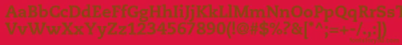 CaecilialtstdHeavy-fontti – ruskeat fontit punaisella taustalla