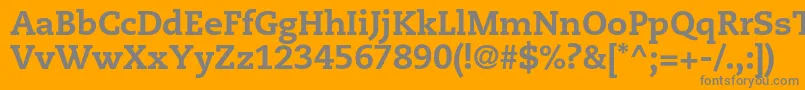 CaecilialtstdHeavy-fontti – harmaat kirjasimet oranssilla taustalla