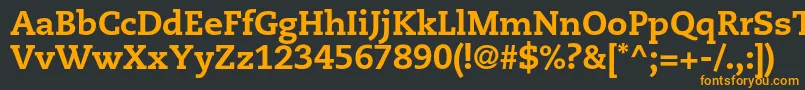 Шрифт CaecilialtstdHeavy – оранжевые шрифты на чёрном фоне