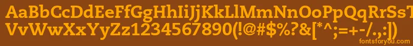 CaecilialtstdHeavy Font – Orange Fonts on Brown Background
