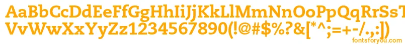 CaecilialtstdHeavy-fontti – oranssit fontit valkoisella taustalla