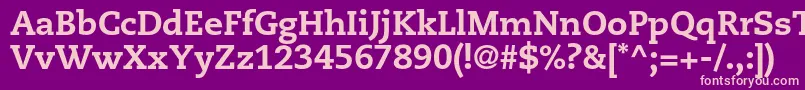 CaecilialtstdHeavy-fontti – vaaleanpunaiset fontit violetilla taustalla